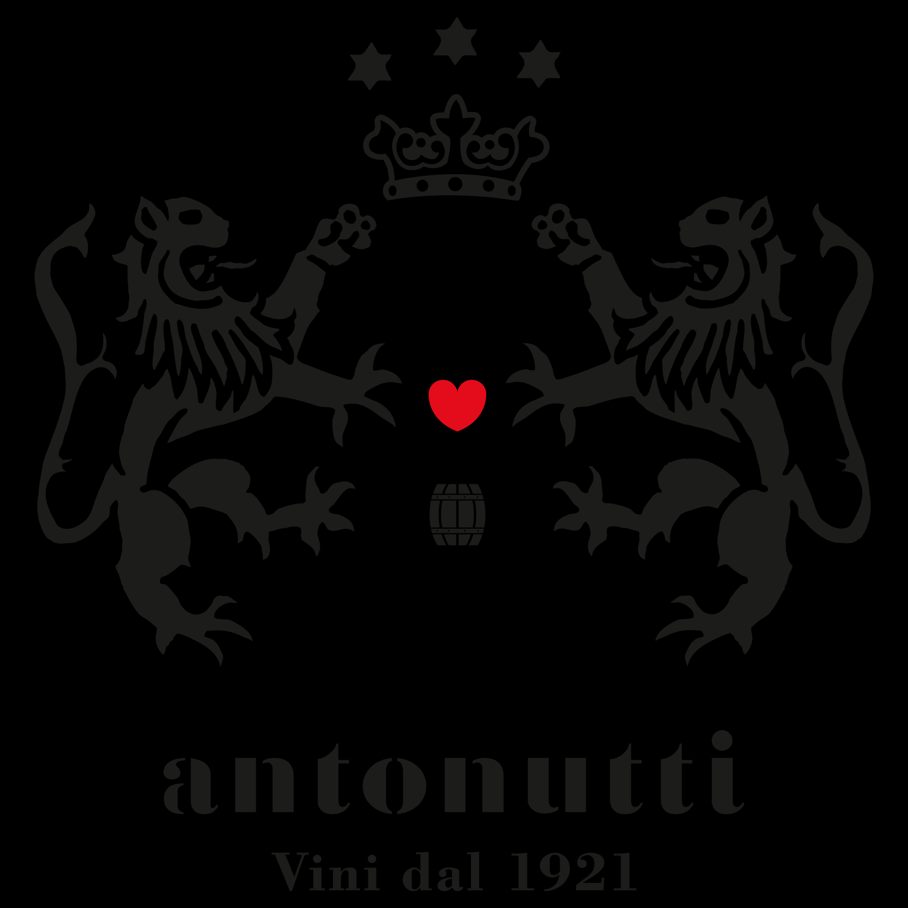 DOPPIO LEONE NERO FONDO TRASPARENTE